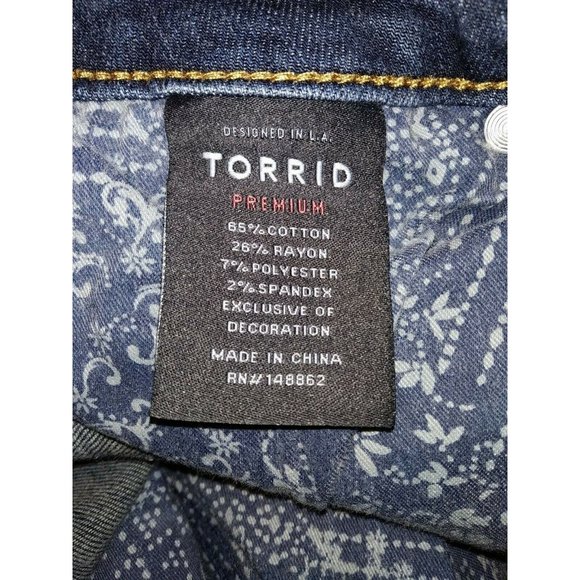 TORRID 20WR Medium Wash High Rise Curvy Skinny Jeans 25" inseam - Picture 4 of 7
